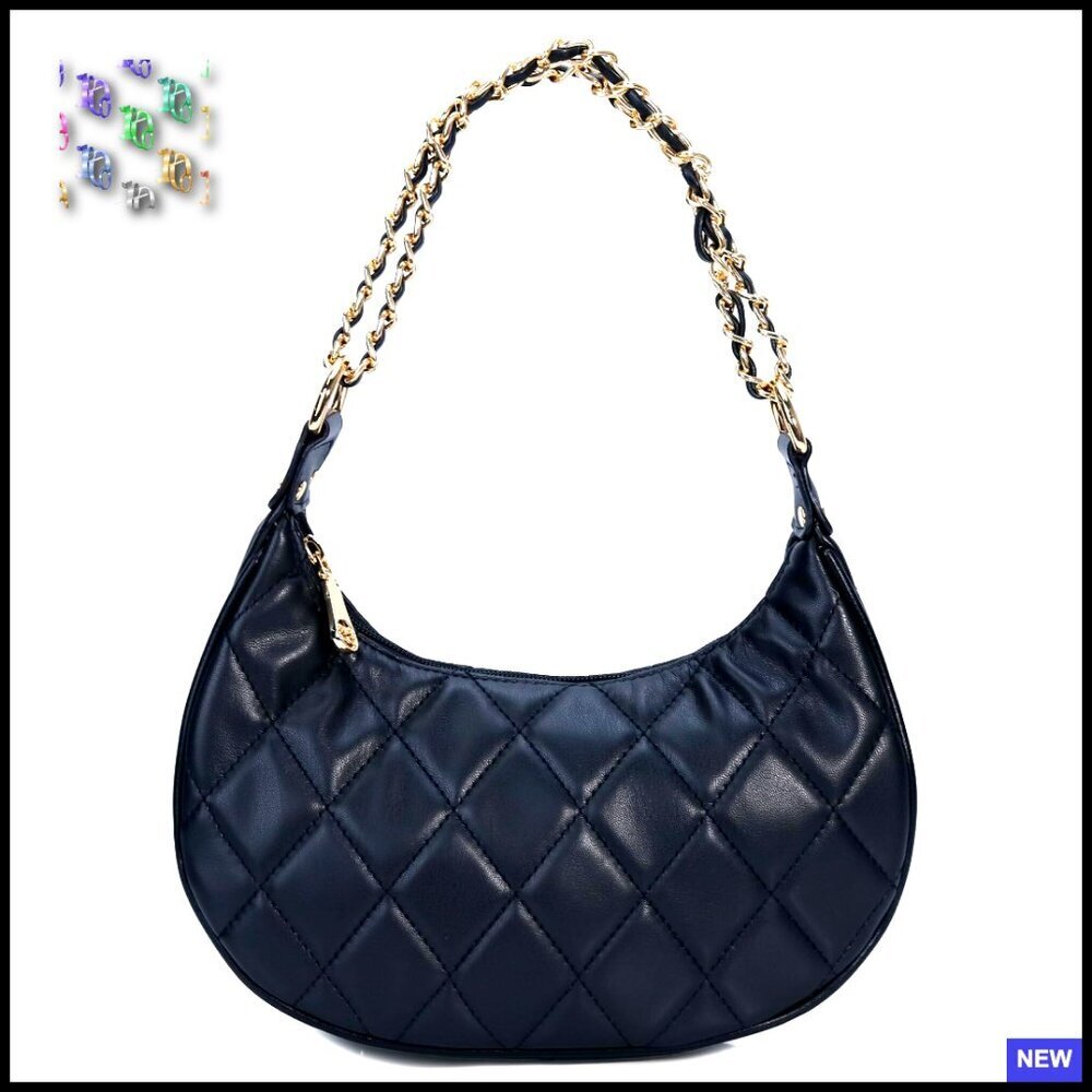 Mini Hobo Tote Shoulder Bag Elegant Chic Zipper Clutch Handbag Sophisticated